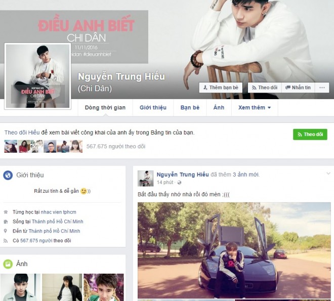 Tài khoản của ca sĩ Chi Dân cũng giảm tới gần 1/2 lượng follower