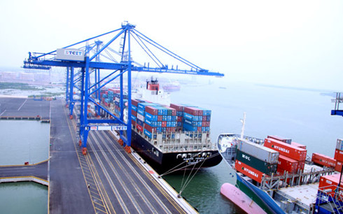 Tân Cảng sẵn sàng tiếp nhận tàu của Hanjin để giải phóng hàng hóa của doanh nghiệp. (Ảnh minh họa: KT)