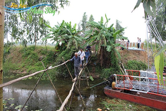 Hiện trạng cây cầu cũ lắc lư