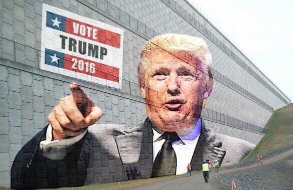 Trong chiến dịch tranh cử, Trump tuyên bố nếu đắc cử tổng thống sẽ xây một bức tường ngăn giữa biên giới Mỹ và Mexico để chống dân nhập cư trái phép vào Mỹ. Đồ họa: Theconservativetreehouse.com