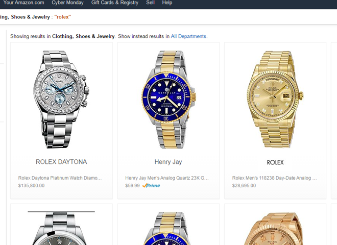 Giá đồng hồ bán trên trang Amazon. Ảnh chụp màn hình.