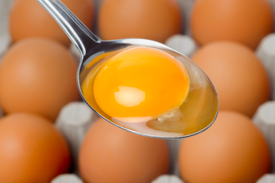 Lòng đỏ trứng ngon thì sẽ càng to và có độ dày lớn.
