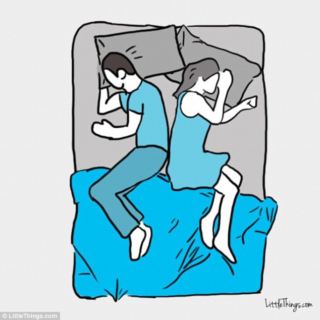 Tư thế ngủ chạm lưng: Các chuyên gia cho hay tư thế ngủ này chứng tỏ vợ chồng bạn khá là thư giãn và thoải mái với nhau. Khi thức dậy, cả hai sẽ cảm thấy tỉnh táo, thậm chí là muốn quan hệ tình dục.