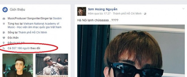 
Tài khoản Facebook của Soobin Hoàng Sơn giảm hơn 1 triệu còn 557.166 follower
