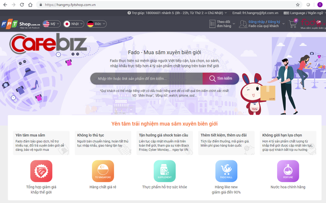 Sau khi bắt tay Nguyễn Kim bán hàng online, FPT Shop lại tiếp tục chơi lớn: Cho khách đặt hàng từ Mỹ, Nhật, Đức, 2 tuần có sản phẩm đến tay