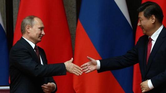 
Tổng thống Nga Vladimir Putin và CHủ tịch Trung Quốc Tập Cận Bình
