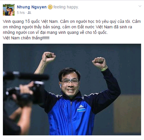 
​ Chia sẻ đầy hạnh phúc của HLV Nguyễn Thị Nhung sau khi xạ thủ Hoàng Xuân Vinh phá kỷ lục Olympic để giành tấm HVC đầu tiên ở đấu trường này cho thể thao nước nhà.
