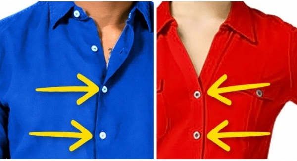 Cùng là áo sơ mi, tại sao cúc áo của đàn ông luôn đóng ngược chiều với phụ nữ?