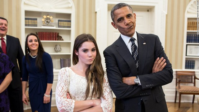 
Ông Obama và gương mặt ấn tượng năm 2012. Nguồn: CNN
