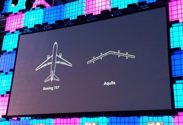 Độ dài sải cánh của Aquila khi so với Boeing 737.