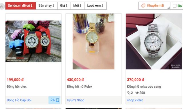 Đồng hồ Rolex cặp đôi giảm giá 2% chỉ còn 199.000 đồng.