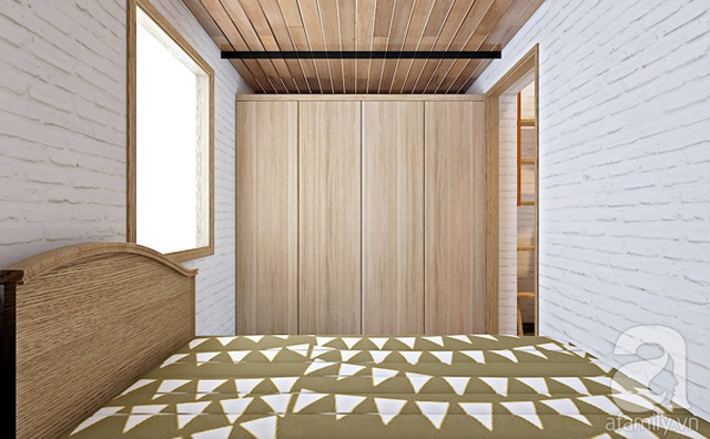 
Phòng ngủ đơn giản với nội thất gỗ.

