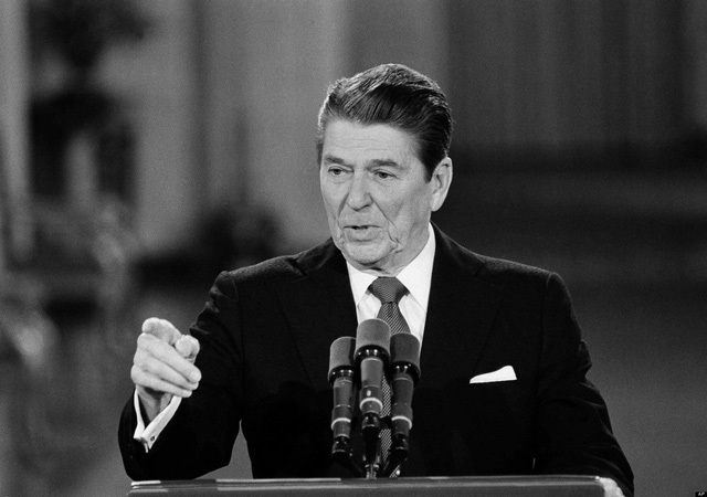 Cựu Tổng thống Mỹ Ronald Reagan, người luôn được coi là hình mẫu của đảng Cộng hòa. Ảnh: WikiMedia
