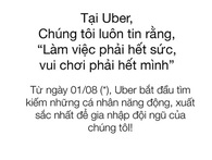 Uber ra mắt thông báo tuyển dụng "nhái" quảng cáo hot nhất hiện nay của Vinacafe Uber ra mắt thông báo tuyển dụng "nhái" quảng cáo hot nhất hiện nay của Vinacafe