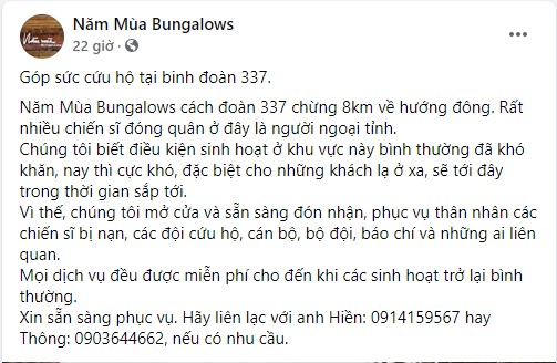  Hàng loạt khách sạn, nhà nghỉ tại miền Trung miễn phí chỗ ở cho bà con vùng lũ và đoàn cứu trợ: Cuộc sống là phải biết cho đi!  - Ảnh 6.