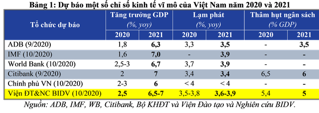  Dự báo tăng trưởng kinh tế Việt Nam quý 4/2020 và năm 2021: Sẽ phục hồi theo chữ V, năm 2021 tăng khoảng 6,5 - 7%  - Ảnh 1.
