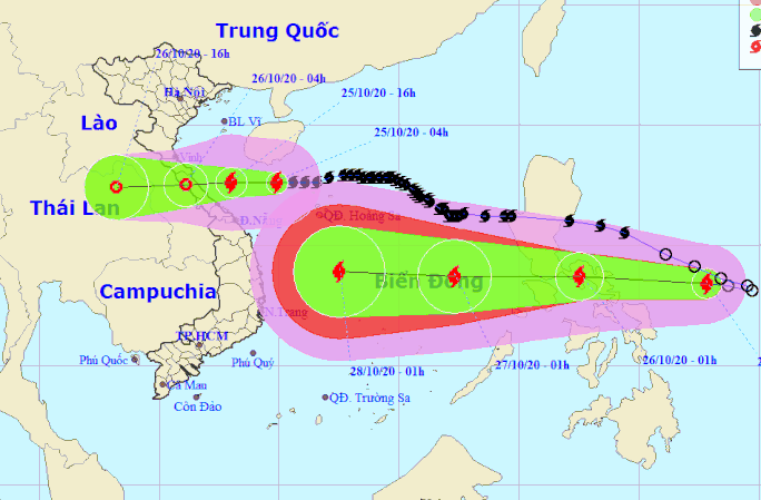  Đêm nay 25-10, bão số 8 đổ bộ từ Hà Tĩnh-Quảng Trị, bão Mollave nối gót vào Biển Đông  - Ảnh 1.
