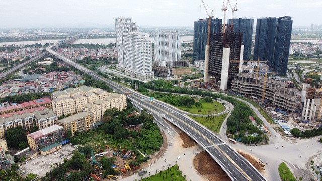  Mục sở thị Vành đai 3 trên cao đẹp nhất Hà Nội đoạn Mai Dịch - Nam Thăng Long trước giờ thông xe  - Ảnh 10.