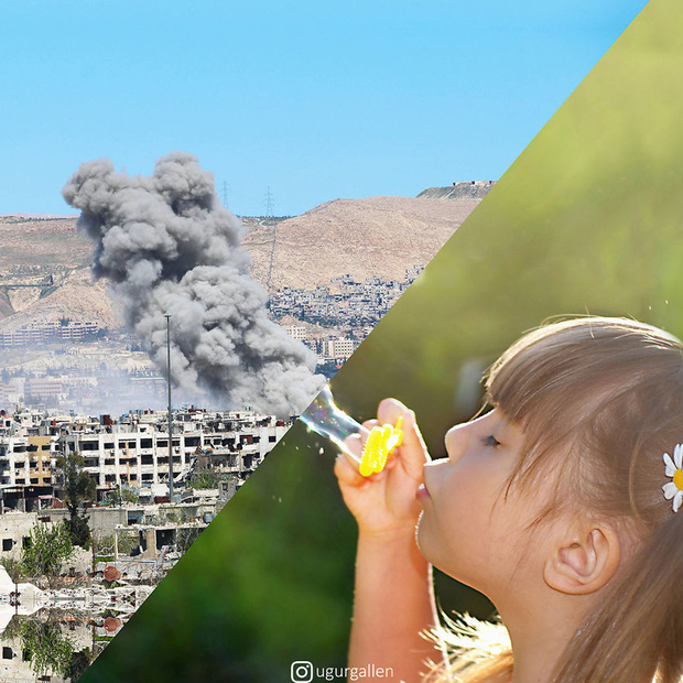  Hai thế giới: Bộ ảnh khiến người xem phải rơi nước mắt cho những đứa trẻ sống giữa đạn bom, bình yên là điều vô cùng xa xỉ - Ảnh 13.