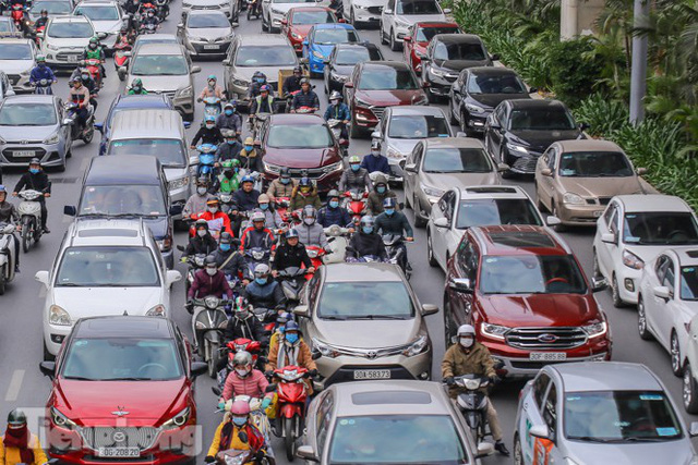  Ma trận ùn tắc giao thông ở Hà Nội ngày cuối năm  - Ảnh 2.