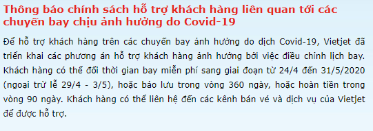 Vietjet Air thông báo hoàn tiền trong vòng 90 ngày cho khách hàng có chuyến bay bị ảnh hưởng bởi Covid-19 - Ảnh 1.