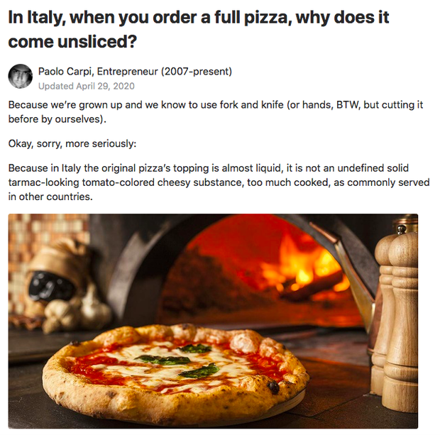  “Khi bạn mua pizza ở Ý, nhà hàng sẽ không bao giờ cắt sẵn bánh cho bạn”: Lý do đằng sau khiến cả thế giới phải thán phục  - Ảnh 1.