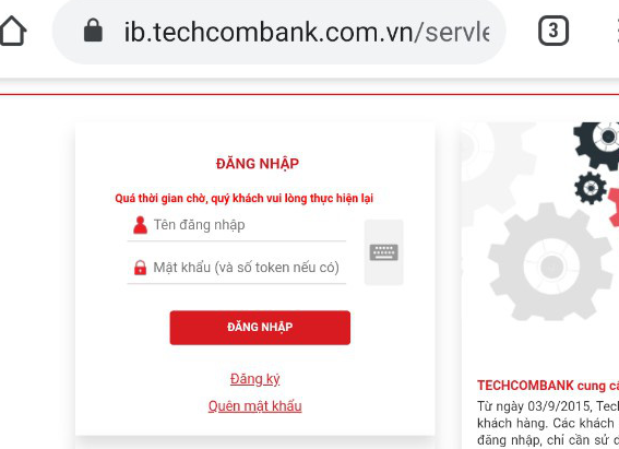  Hệ thống ngân hàng điện tử của Techcombank đã khôi phục, nhưng do giao dịch đông quá nên tiếp tục bị...sập  - Ảnh 1.