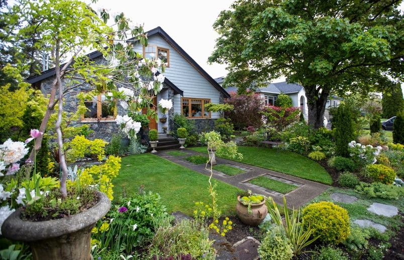 Ngôi nhà yên bình bên khoảng sân vườn xanh tươi với điểm nhấn đặc ...