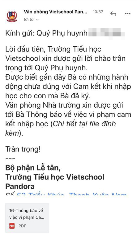 Phụ huynh một trường tiểu học ở Hà Nội tố bị trường gửi email đe dọa sau khi phản đối chính sách học phí mùa dịch - Ảnh 4.