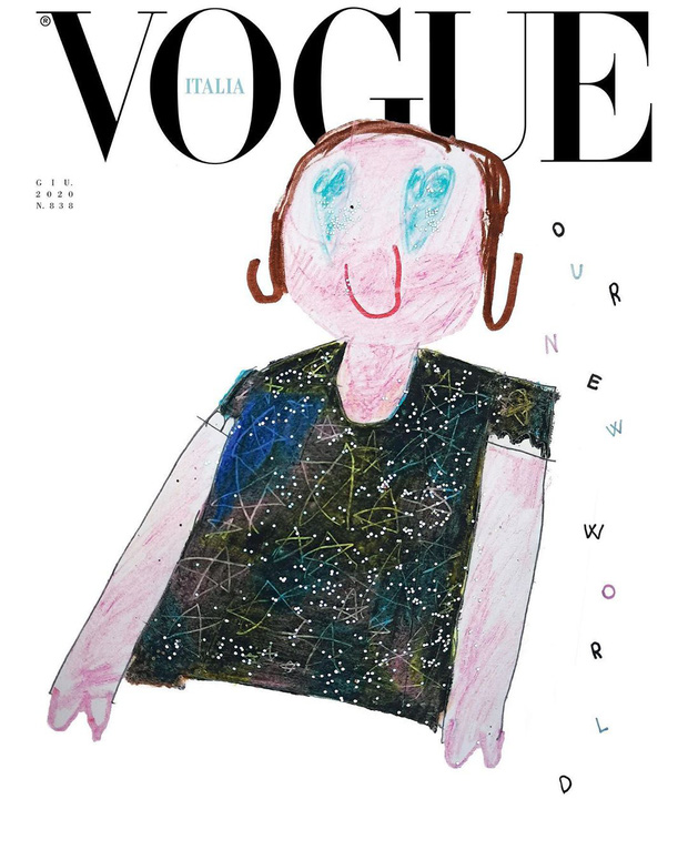 Nối gót Gucci, Vogue Ý cũng post ảnh bìa được vẽ nguệch ngoạc nhưng ý nghĩa đằng sau lại thật ấm lòng - Ảnh 8.