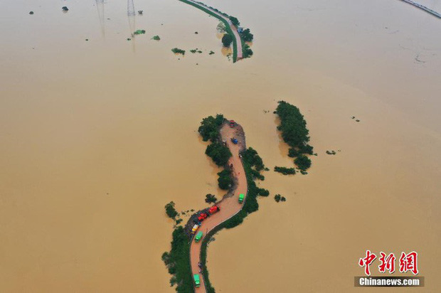 Mưa lớn không ngớt, hồ nước ngọt lớn nhất Trung Quốc dâng nhanh chưa từng thấy - Ảnh 2.