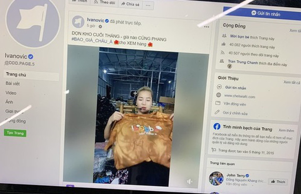 Cựu tuyển thủ Chelsea bất ngờ bị một số chị em Việt Nam hack fanpage để livestream bán quần áo - Ảnh 3.