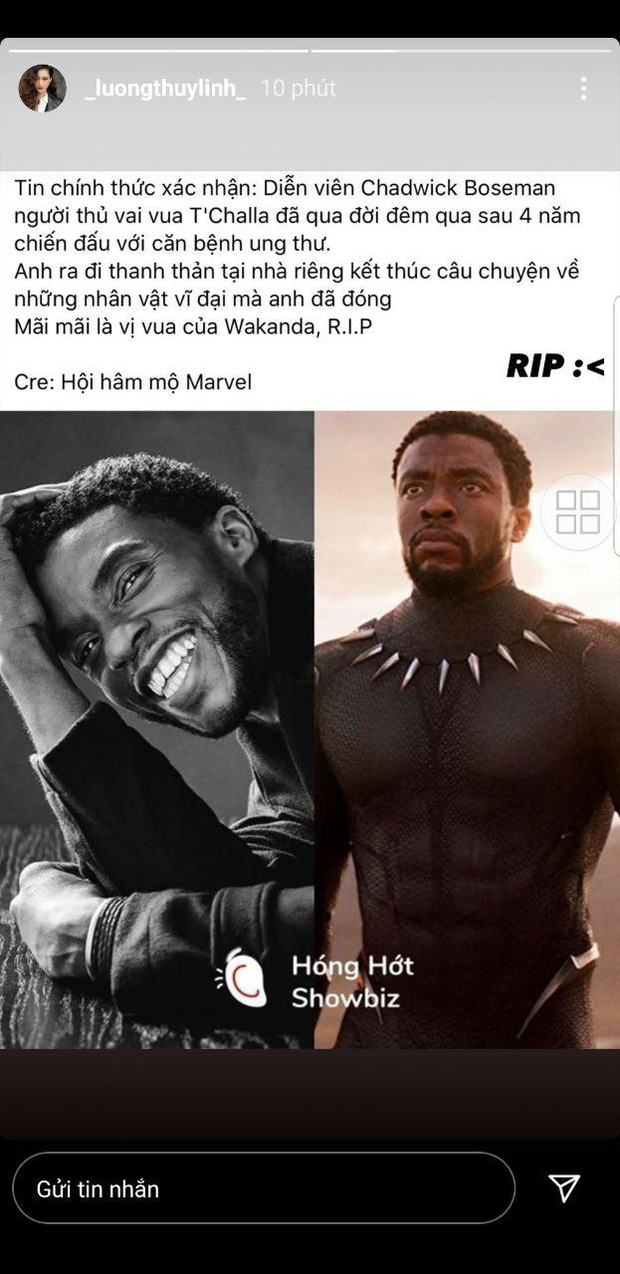 Dàn sao Avengers, Ariana Grande và loạt nghệ sĩ Việt đau lòng trước sự ra đi của “Black Panther” Chadwick Boseman - Ảnh 12.