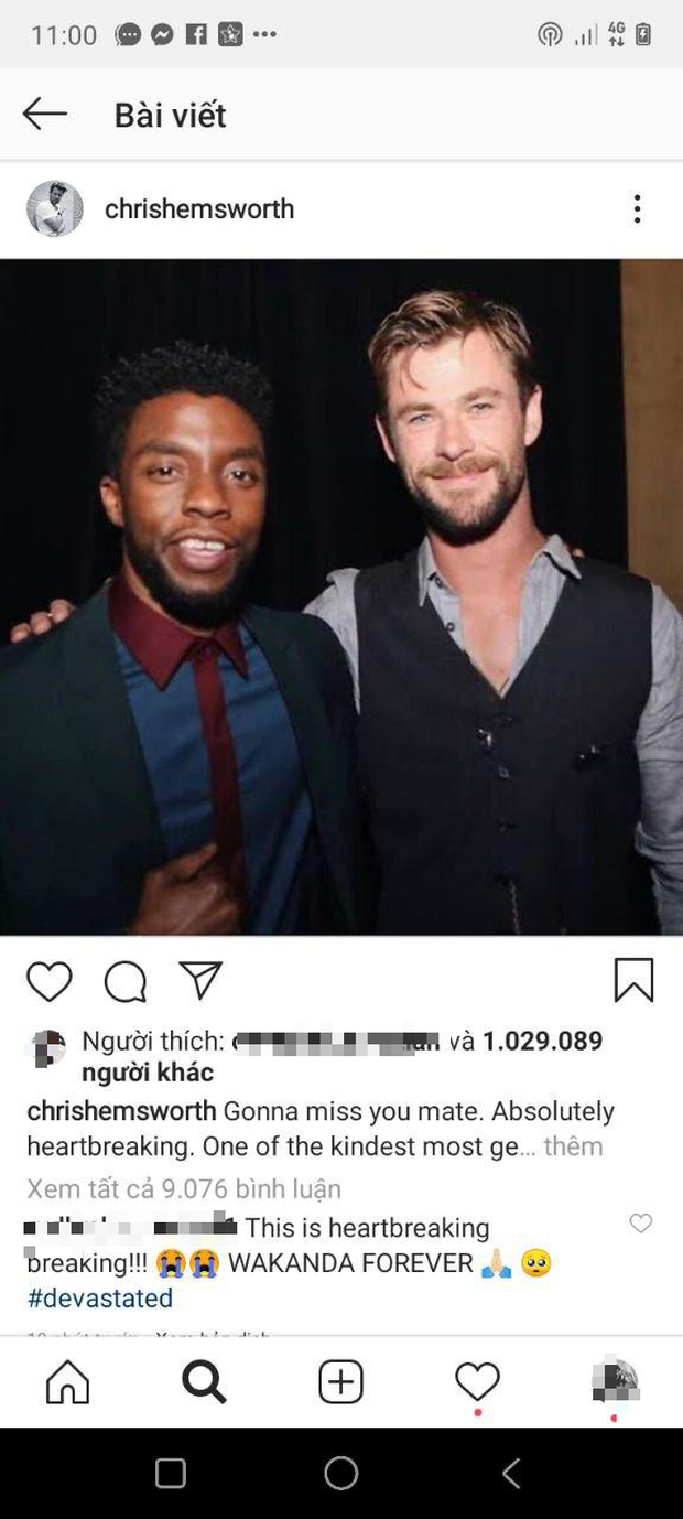 Dàn sao Avengers, Ariana Grande và loạt nghệ sĩ Việt đau lòng trước sự ra đi của “Black Panther” Chadwick Boseman - Ảnh 7.