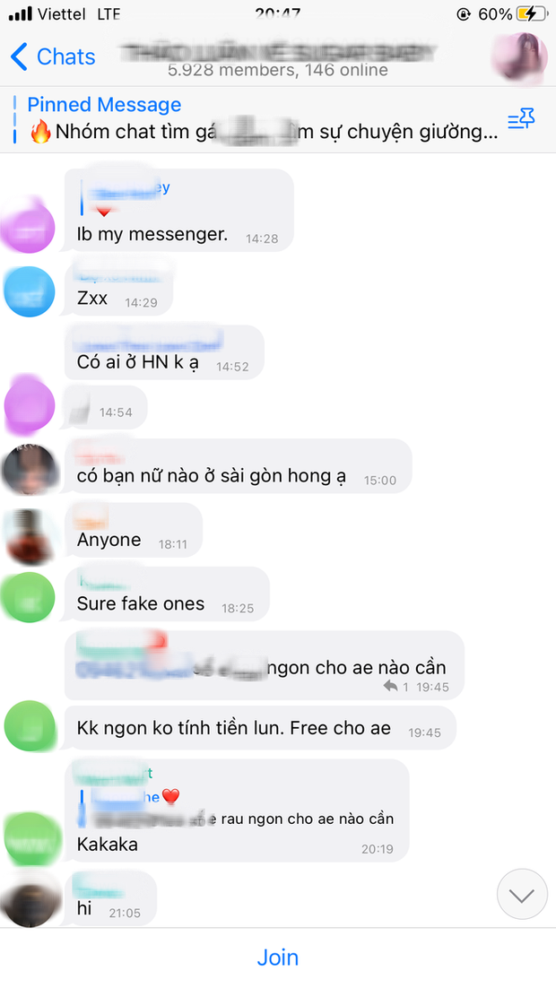 Telegram như một ổ tệ nạn: tràn lan hội nhóm tìm Sugar Baby, Sugar Daddy đến các động chào giá, share số trá hình! - Ảnh 8.