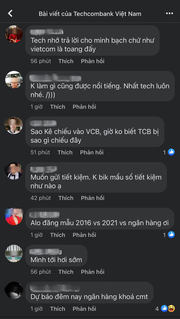  Cộng đồng mạng ồ ạt vào fanpage Techcombank, yêu cầu làm rõ điều này sau khi mẹ Hồ Văn Cường đăng hình ảnh sổ tiết kiệm - Ảnh 6.