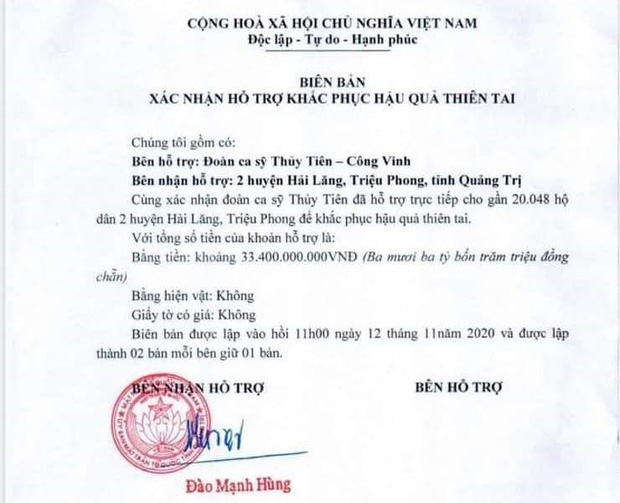 Phía Thuỷ Tiên làm rõ lý do không thống kê được chính xác số tiền từ thiện ở Quảng Trị? - Ảnh 1.