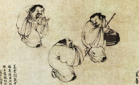  Phóng to 3 lần bức tranh kỳ lạ vẽ 3 ông lão trong Bảo tàng Cố cung, chuyên gia thốt lên: Ai xem cũng phải chột dạ! - Ảnh 2.