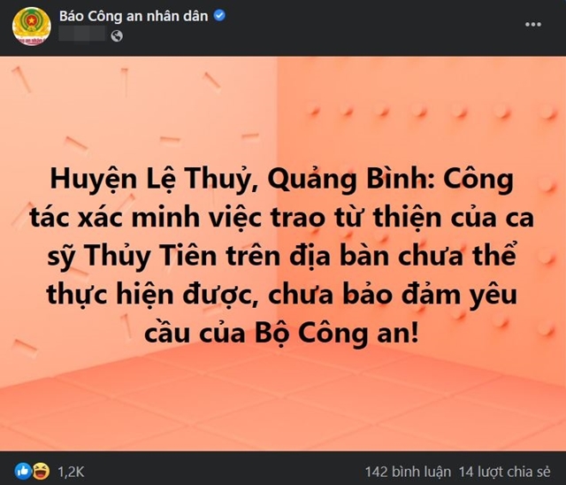 Báo CAND thông tin nóng về vụ từ thiện của Thuỷ Tiên: Chưa đảm bảo yêu cầu của Bộ Công an!  - Ảnh 2.