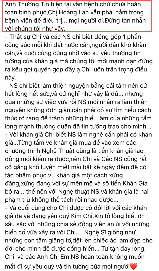 Từng bị nghi ngờ dàn dựng chuyện NS Thương Tín đột quỵ để kêu gọi từ thiện, Trịnh Kim Chi phản ứng ra sao? - Ảnh 3. Từng bị nghi ngờ dàn dựng chuyện NS Thương Tín đột quỵ để kêu gọi từ thiện, Trịnh Kim Chi phản ứng ra sao? - Ảnh 3.
