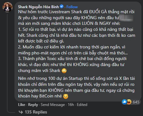 Shark Bình từng nói về bẫy blockchain, crypto 4.0: Anh em làm Crypto đừng điều chỉnh từ xa quá tay mà để lại hệ lụy lớn cho xã hội! - Ảnh 2.