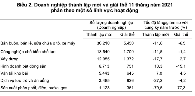 Hơn 106.000 doanh nghiệp rút lui khỏi thị trường sau 11 tháng - Ảnh 2.