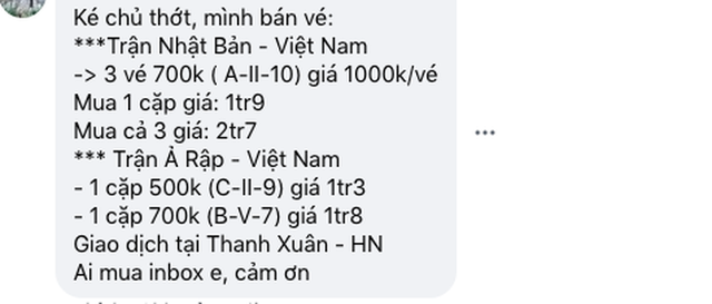  Vé trận ĐT Việt Nam trên sân Mỹ Đình rục rịch tăng giá - Ảnh 1.