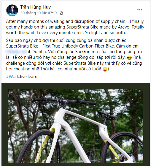  Xe đạp mới sắm của Chủ tịch ngân hàng ACB Trần Hùng Huy có giá bao nhiêu?  - Ảnh 1.