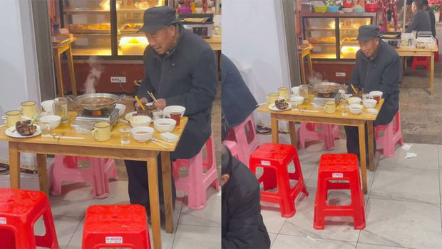  Cụ già gọi nồi lẩu thịnh soạn rồi đợi khách quý 3 tiếng không ai tới, nghe sự thật phía sau cộng đồng mạng không cầm được nước mắt - Ảnh 1.