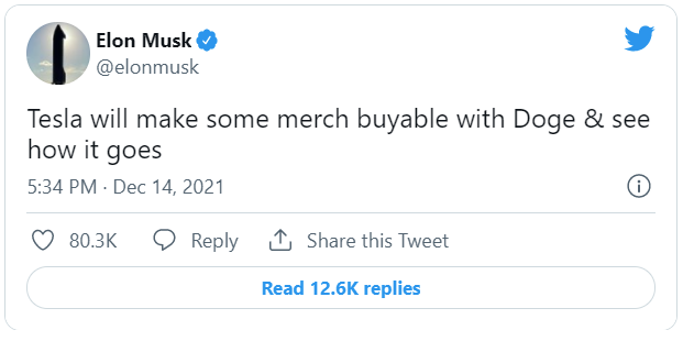  Elon Musk thông báo thử nghiệm mua hàng bằng Doge Coin  - Ảnh 1.
