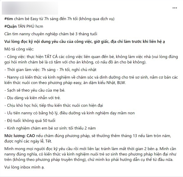 CHOÁNG với loạt tiêu chí tuyển vú em của giới nhà giàu, xem xong chỉ biết lắc đầu, đặc biệt có một yêu cầu đến 90% người trẻ không làm được! - Ảnh 13.