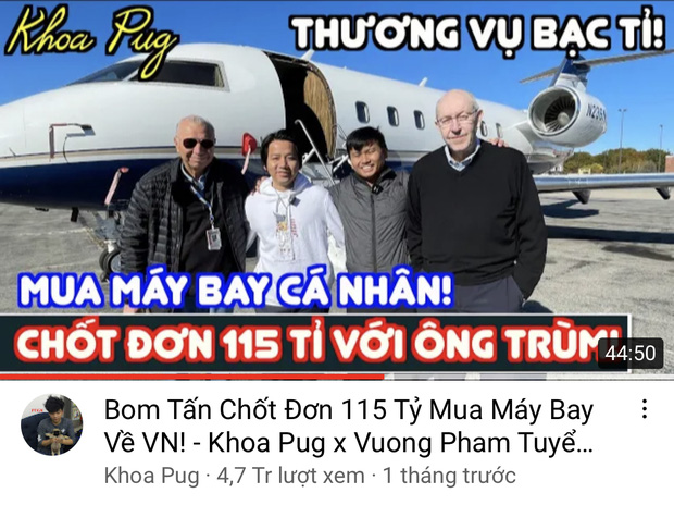 Vương Phạm công bố sự thật chưa hề cùng Khoa Pug mua máy bay 115 tỷ - Ảnh 1.