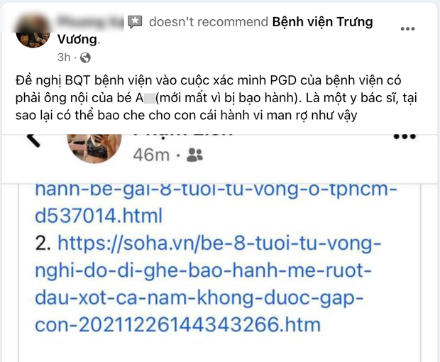  Bệnh viện Trưng Vương lên tiếng sau tin đồn Phó Giám đốc là ông nội bé gái 8 tuổi bị bạo hành - Ảnh 6.