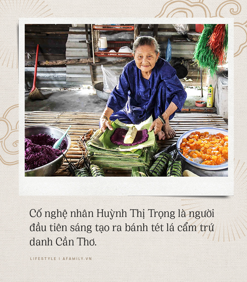 Bánh tét lá cẩm Cần Thơ: Màu sắc lạ mắt, hương vị khó quên